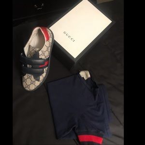 Gucci sneakers with shirt.